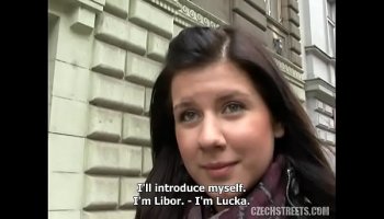 beautiful brunette fucked in public