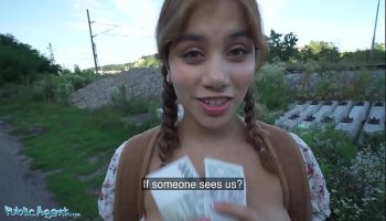 public agent hot thief marina gold fucked in the woods